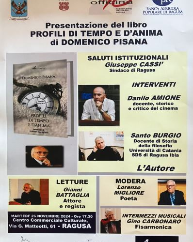 Profili di tempo e d'anima - Presentazione libro di Domenico Pisana