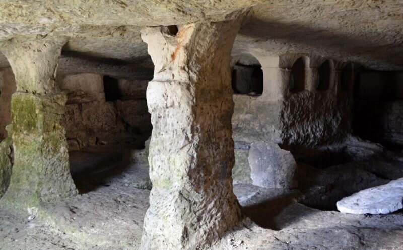 The underground burial chambers of Ragusa