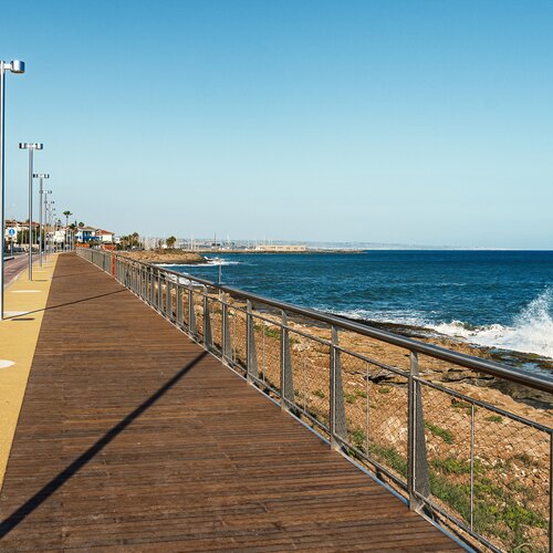 Cycling by the sea